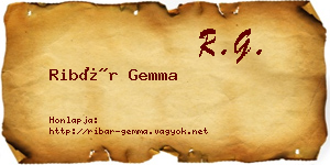 Ribár Gemma névjegykártya